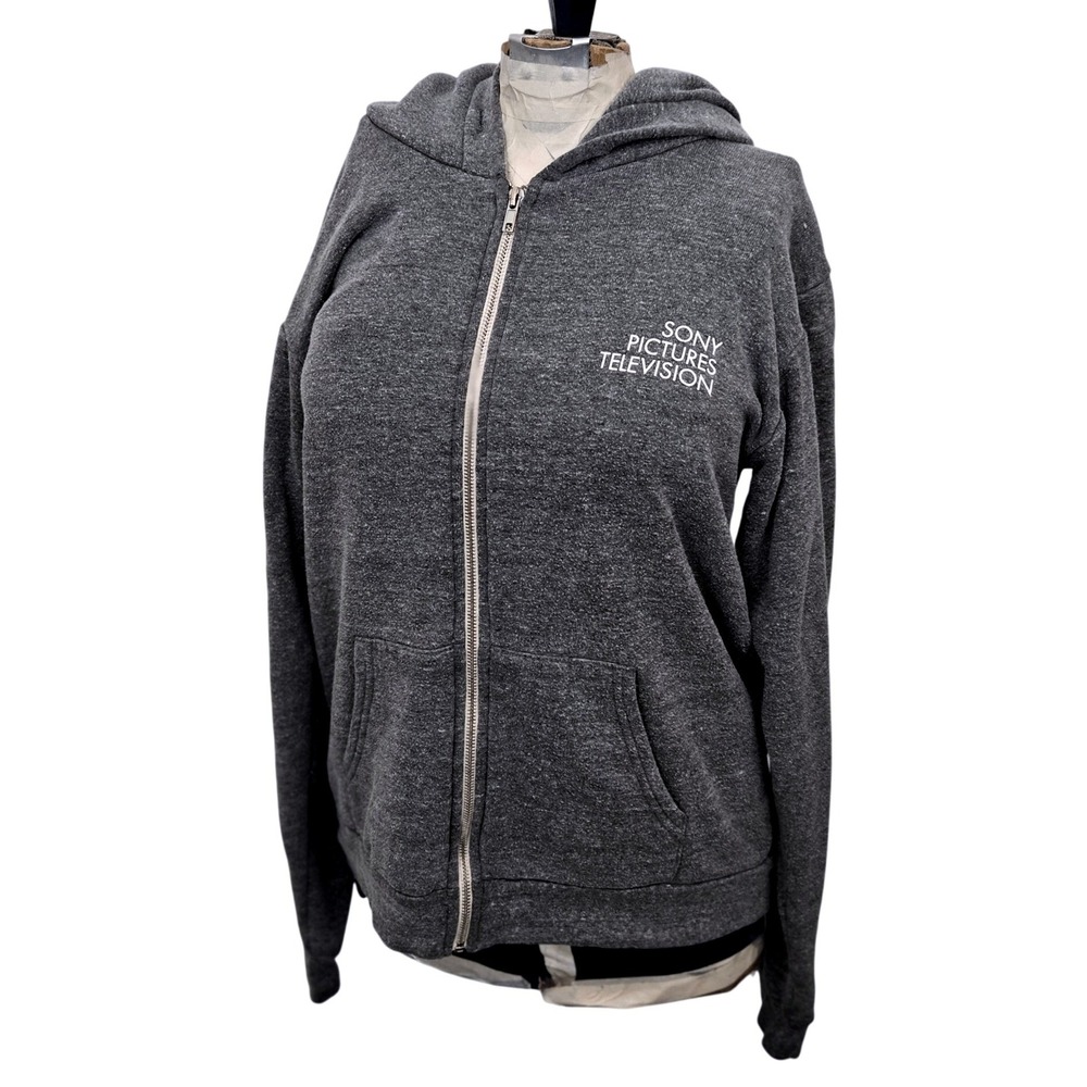 Sony Pictures Television‎ Hoodie M Grey Full Zip Royal Apparel USA Made Triblend